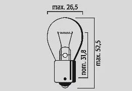 Flosser 12v 21w Filament Bulb - Bau15s Replacement