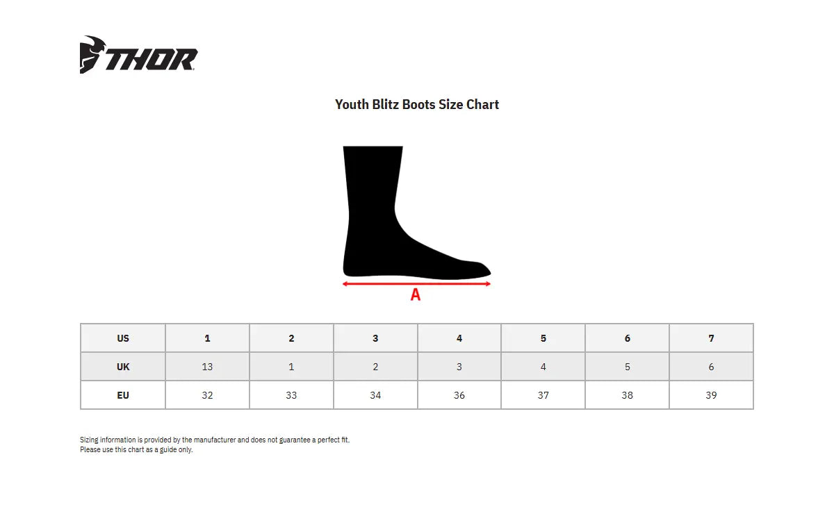 Thor Youth Blitz XR Boots Gray/Charcoal