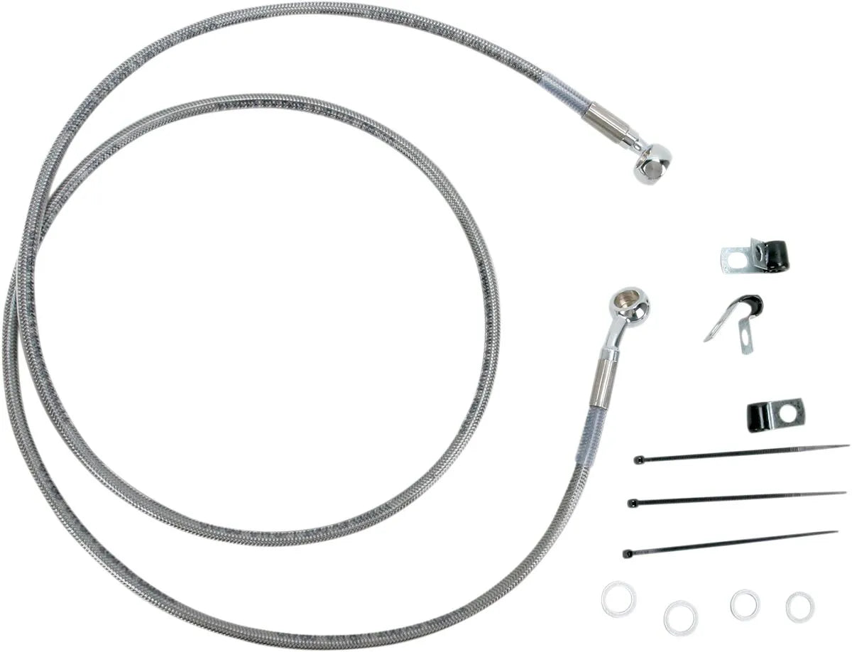 Drag Specialties Forlænget Bremse Slange Kit - Rustfrit Stål