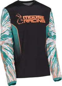 Moose Offroad Youth Agroid Jersey - Black/Orange/Teal