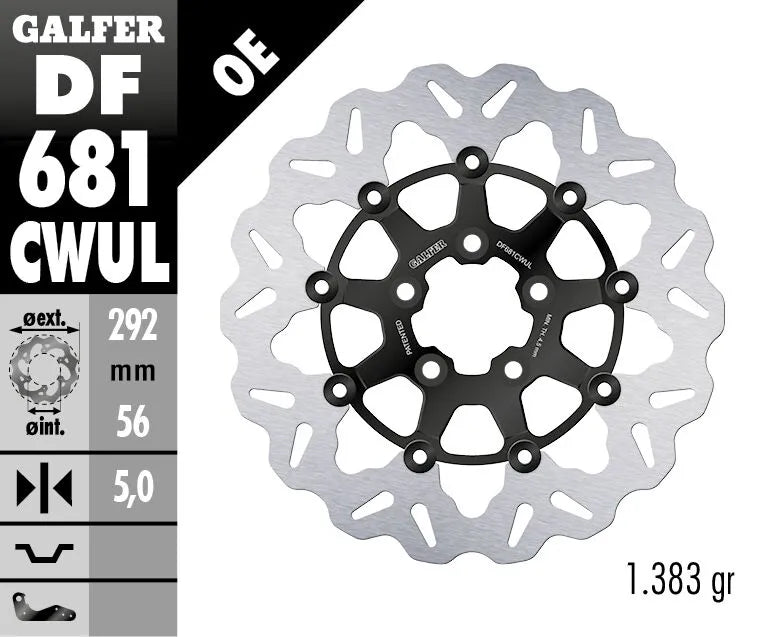 Galfer Contour Brake Rotor For Motorcycles - Rear