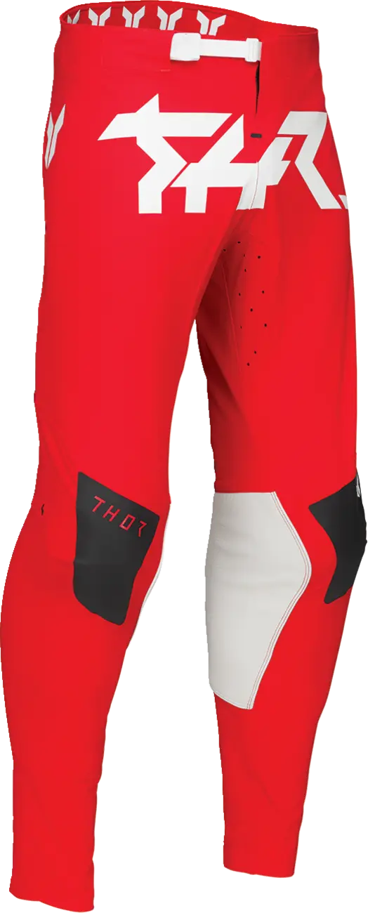 Thor Sportmode Riot Pants For Men - Red - Black/Red/White