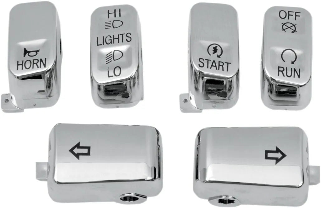 Drag Specialties Switch Cap Kit Chrome Handlebar
