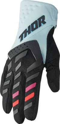 Thor Women's Spectrum Mx Gloves - Black/Mint/Light Blue