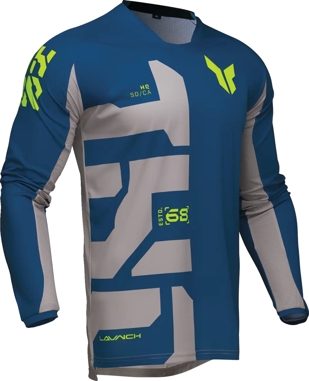Thor Launchmode Forge Jersey - Blue/Gray/Fluorescent Yellow