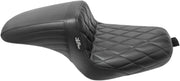 Le Pera Kickflip Seat - Black Diamond Stitch - For Harley Davidson