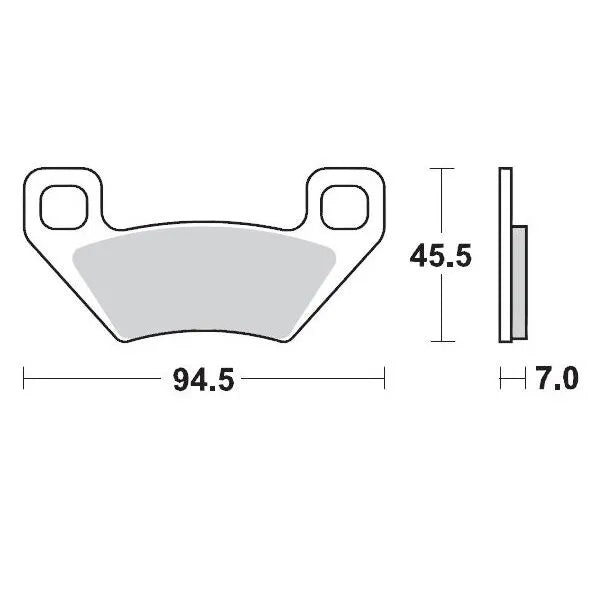 Moto-master Racing Atv Sintrede Bremseklodser - For & Bag