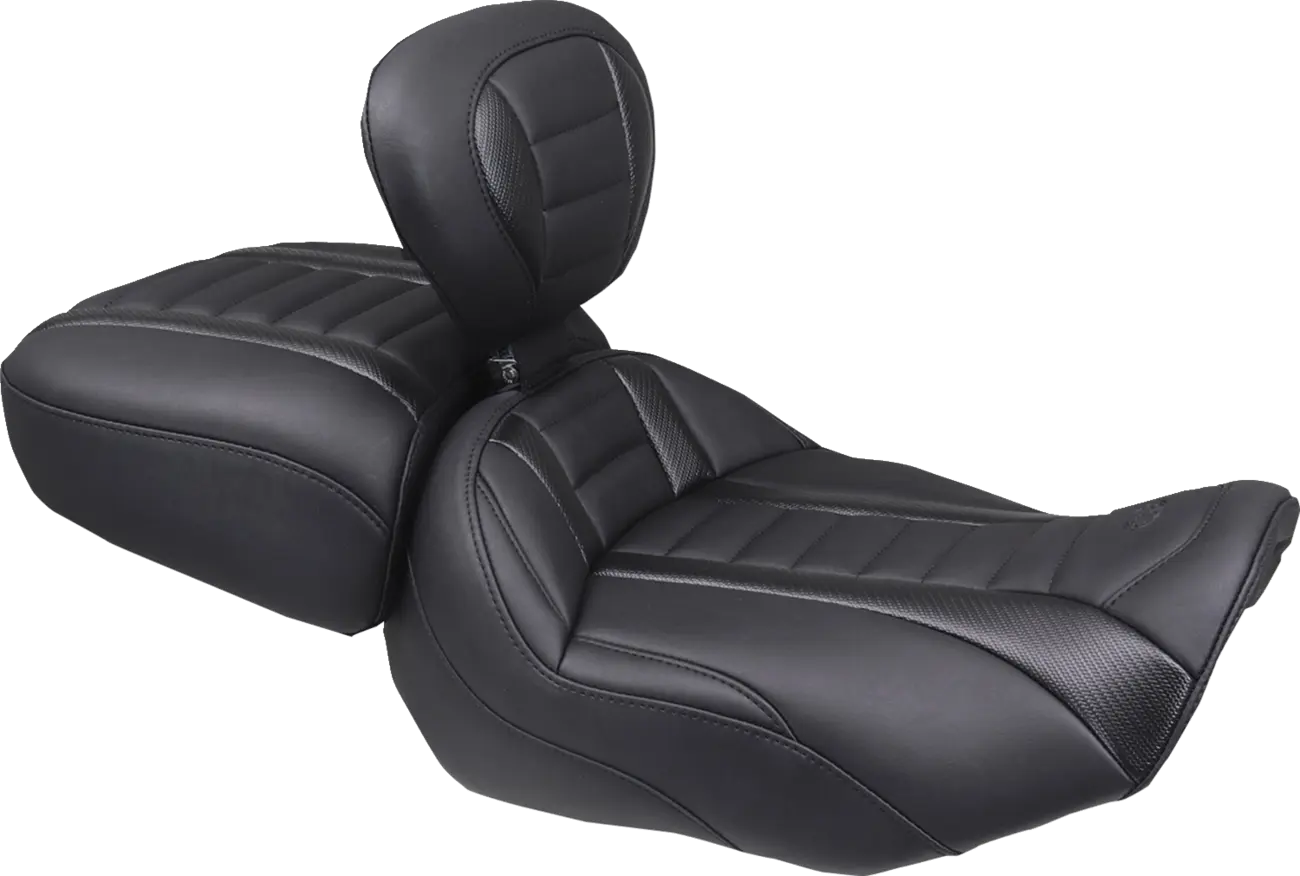 Mustang Wide Deluxe Touring Passenger Seat for Harley-Davidson