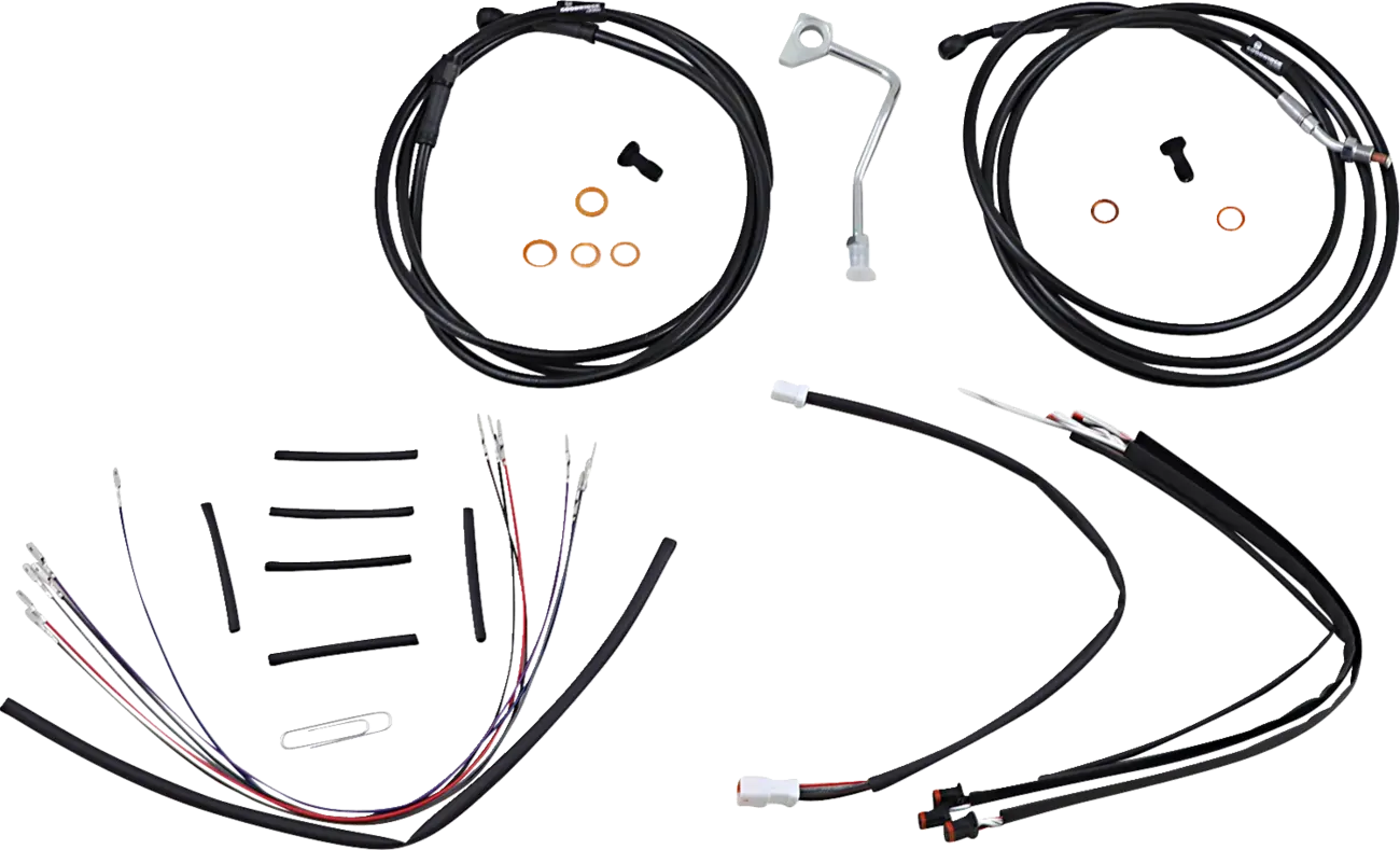 BURLY BRAND Complete Handlebar Cable/Line Kit for Ape Hangers