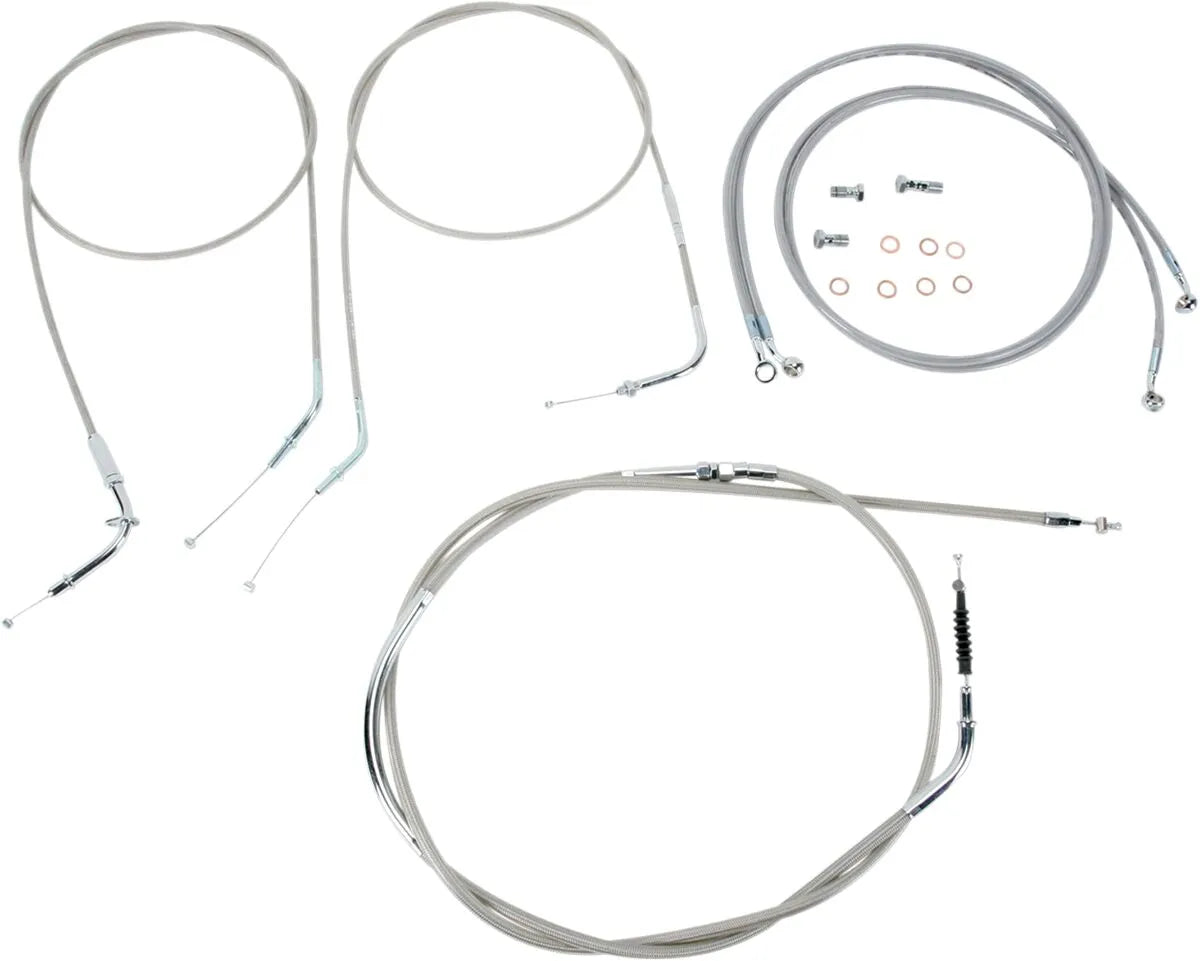 BARON Stainless Handlebar Cable/Line Kit for 18"-20" Handlebars
