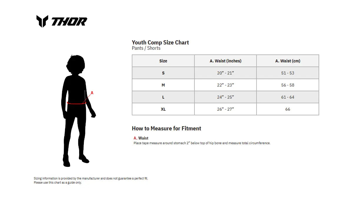 Thor Youth Comp XP Pant Black