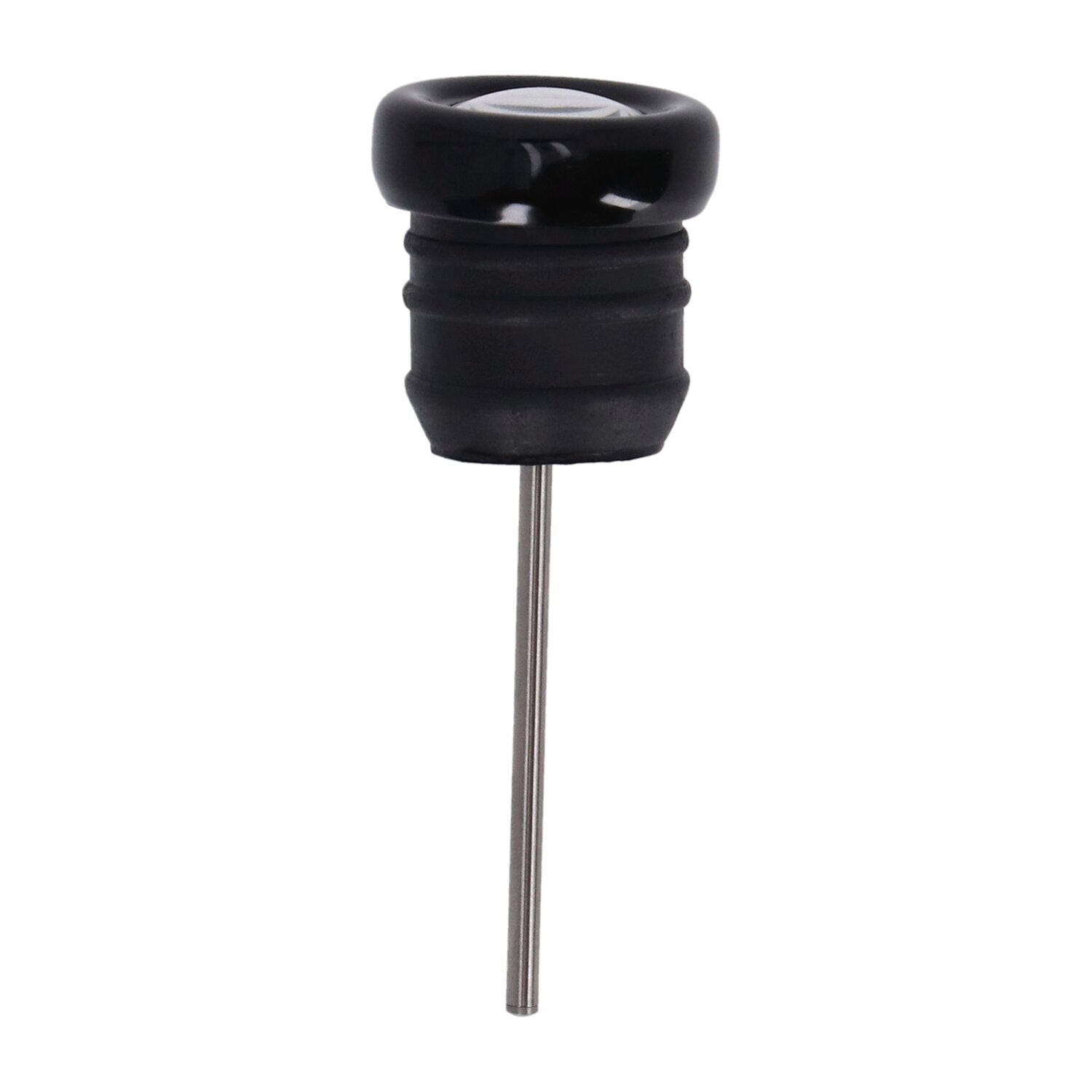 MCS Oil tank dipstick with temperature gauge - Black w/black face