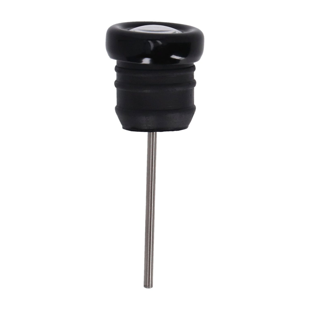 MCS Oil tank dipstick with temperature gauge - Black w/black face