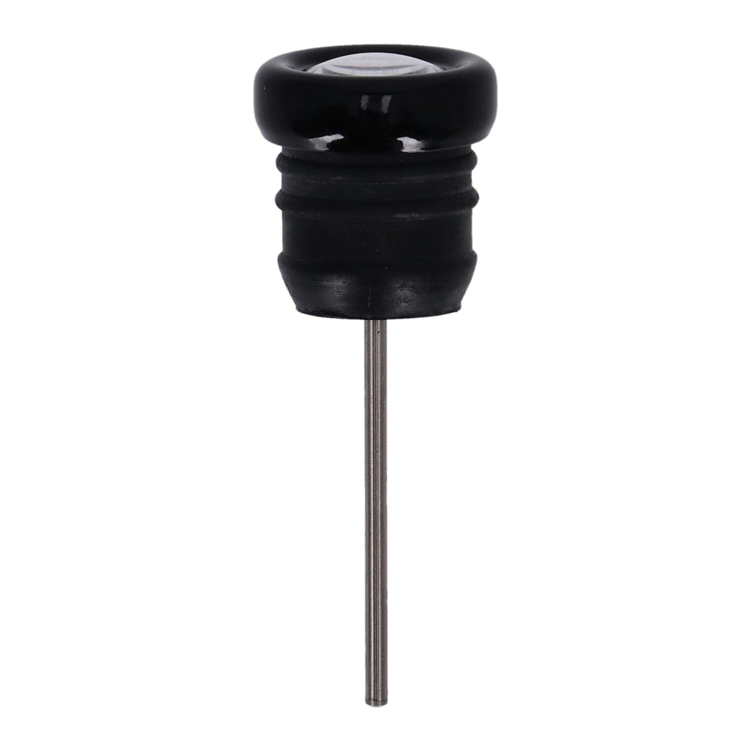 MCS Oil tank dipstick with temperature gauge - Black w/white face