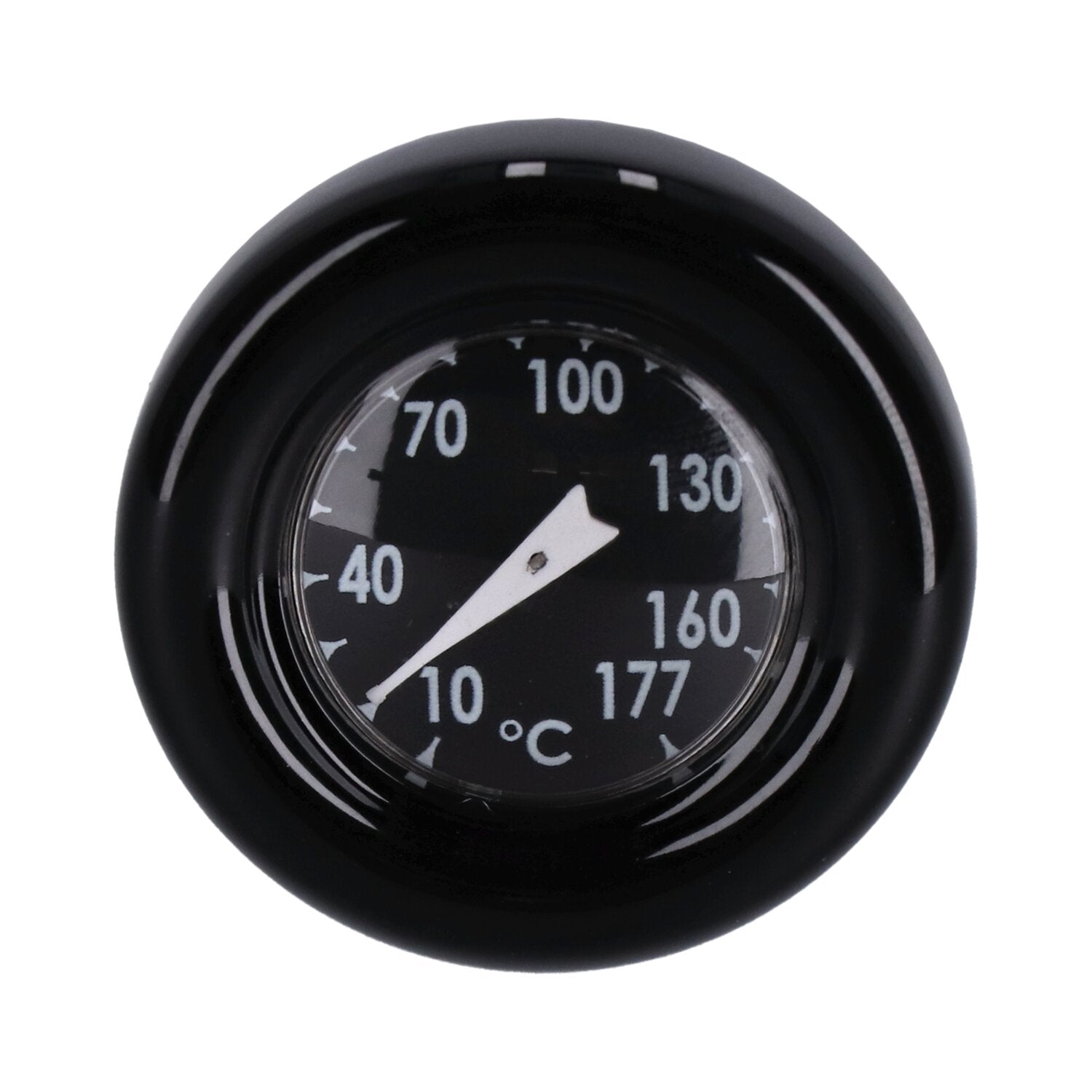 MCS Oil tank dipstick with temperature gauge - Black w/black face