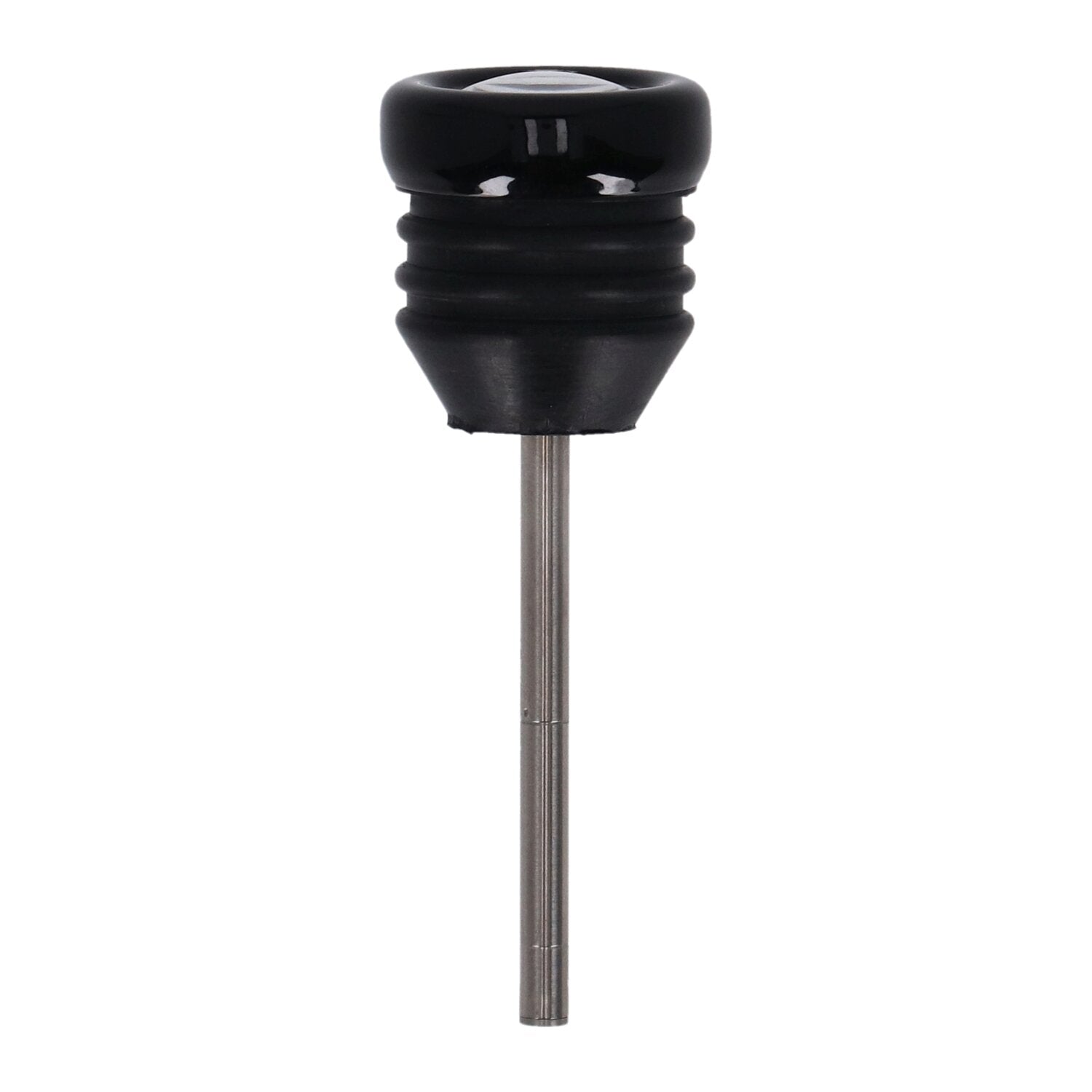 MCS Oil tank dipstick with temperature gauge - Black w/white face
