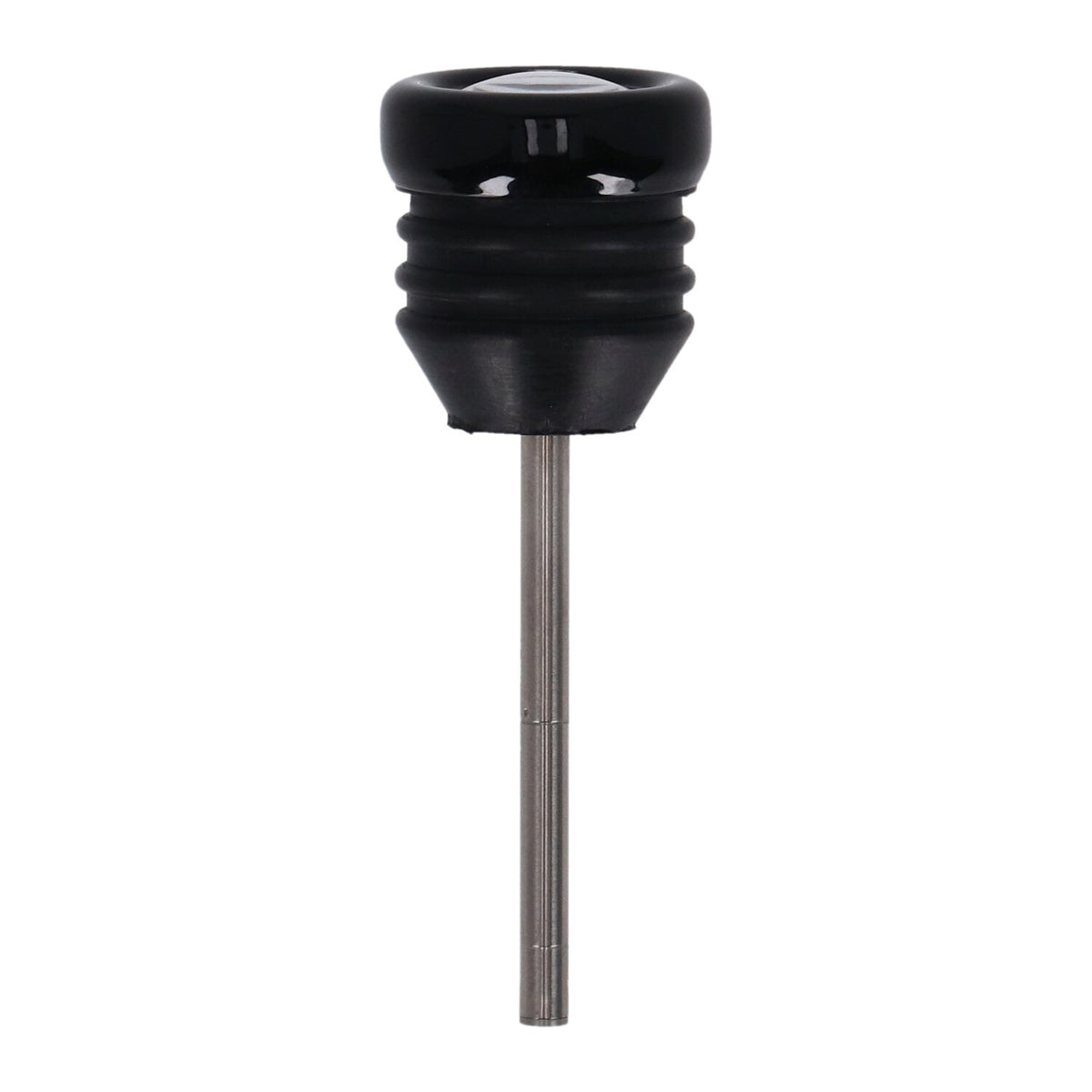 MCS Oil tank dipstick with temperature gauge - Black w/white face