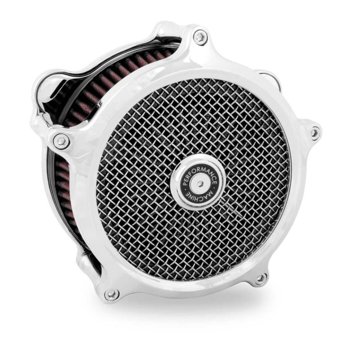 Performance Machine 'Super Gas Interchange' air cleaner kit - Chrome