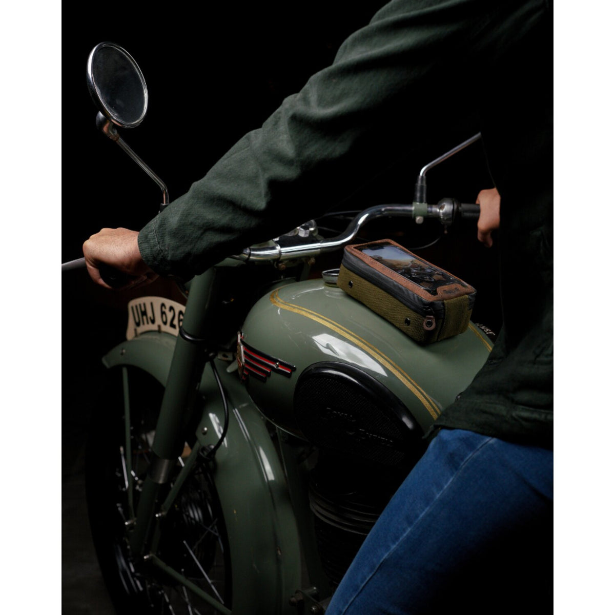 Trip Machine Navigator Case green/brown