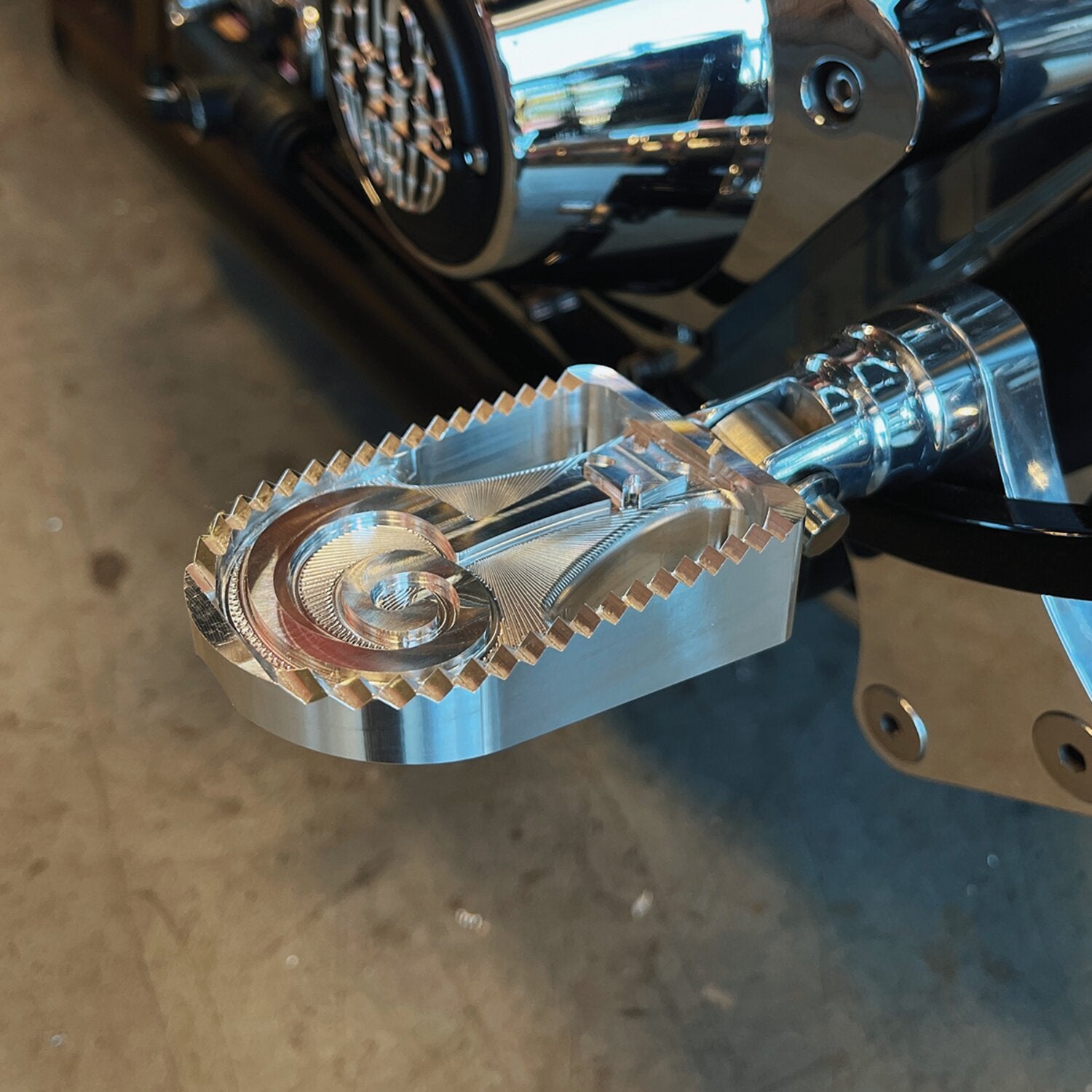 Indian Larry Motorcycles Indian Larry Question Mark foot pegs - Clear