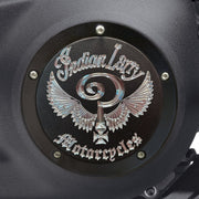 Indian Larry Motorcycles Indian Larry 'Indian Larry' logo derby cover - Matte black