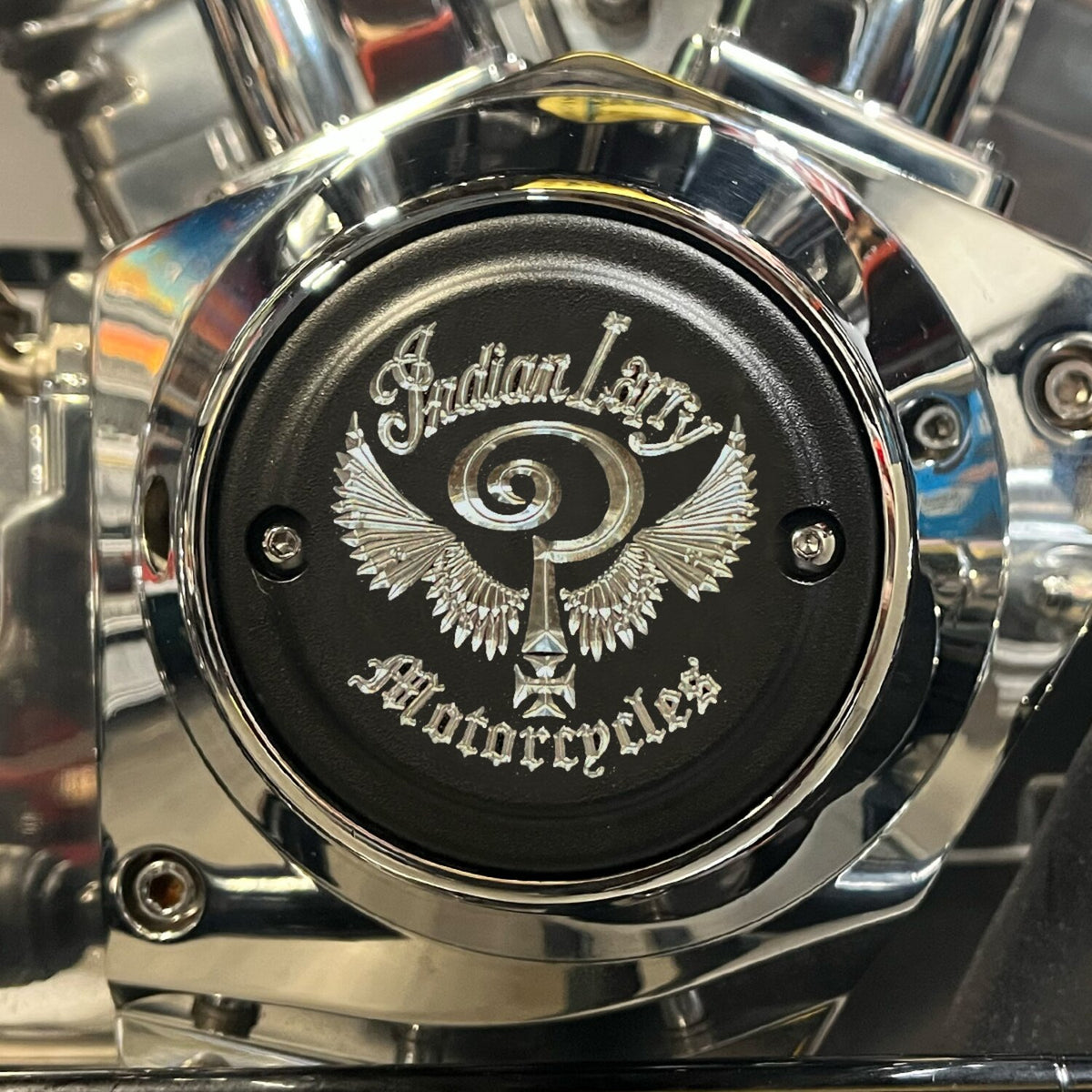 Indian Larry Motorcycles Indian Larry 'Question Mark' 2-hole point cover - Black