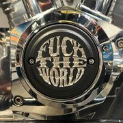 Indian Larry Motorcycles Indian Larry 'FTW' logo 5-hole point cover - Matte black
