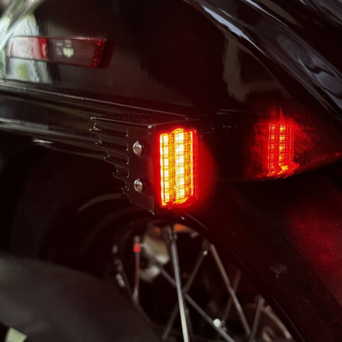Custom Dynamics rear fender strut LED turn signals - Black
