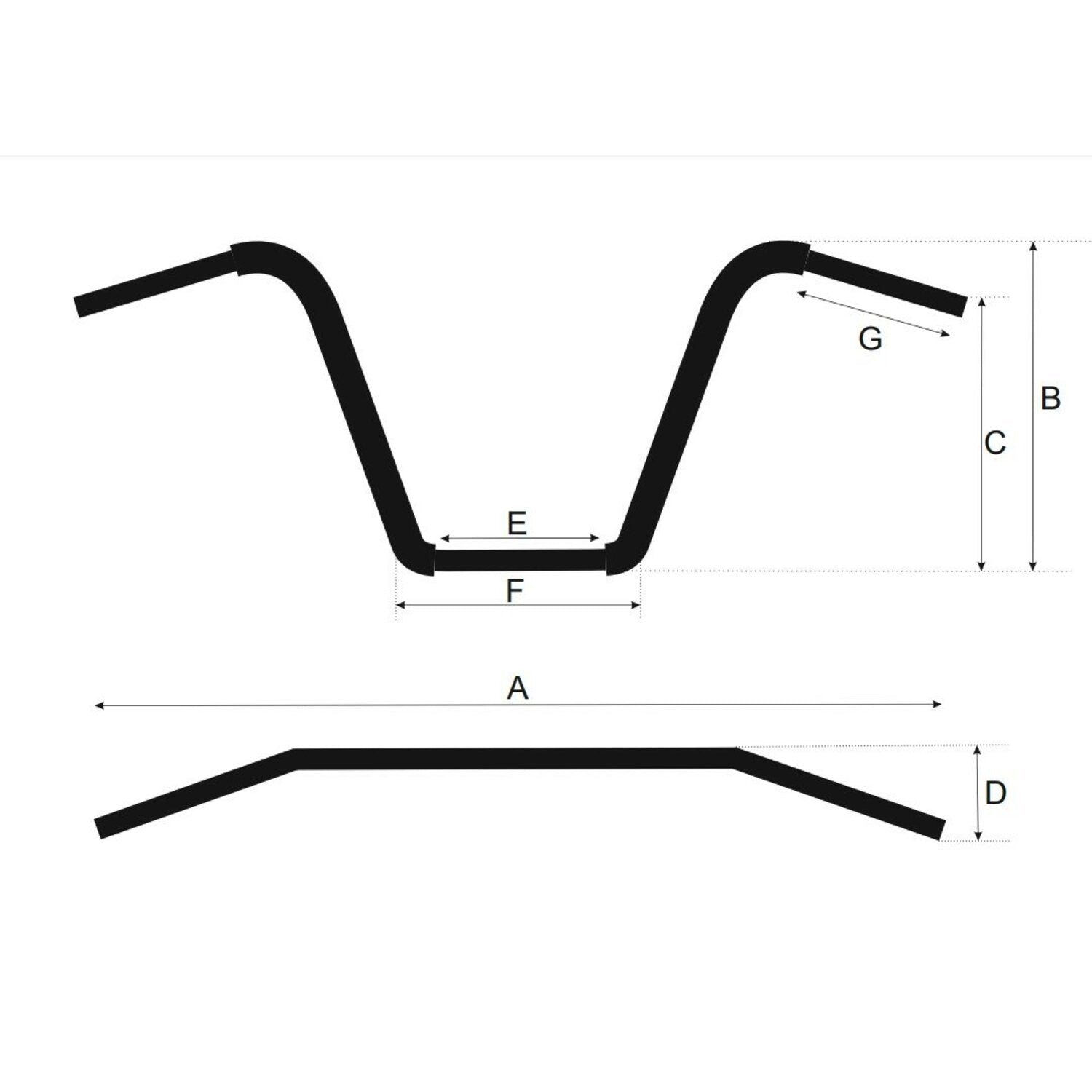 Westland Customs 1-1/4" Apehanger - Chrome - 15" high