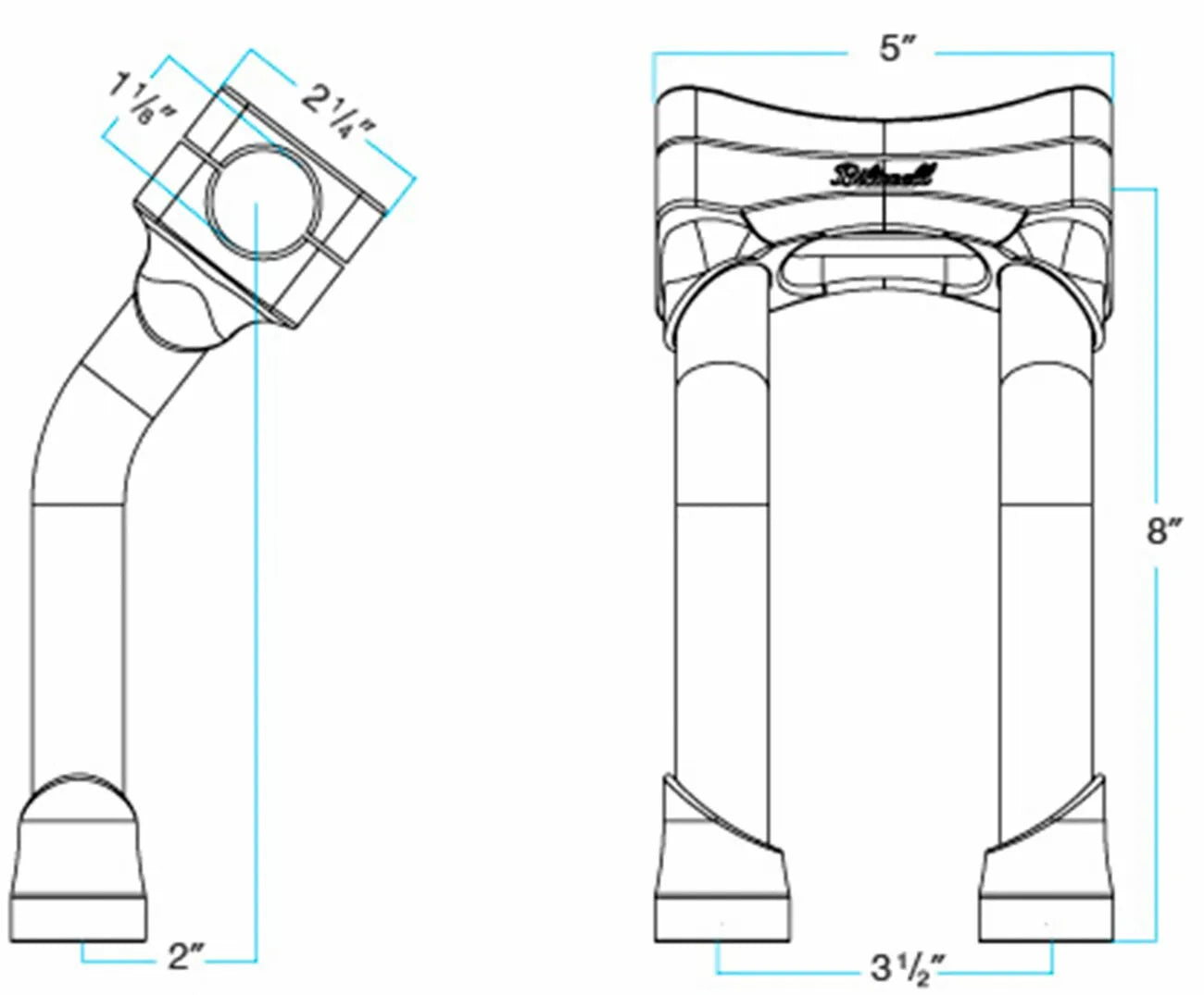 Biltwell Murdock O/s Risers - Chrome
