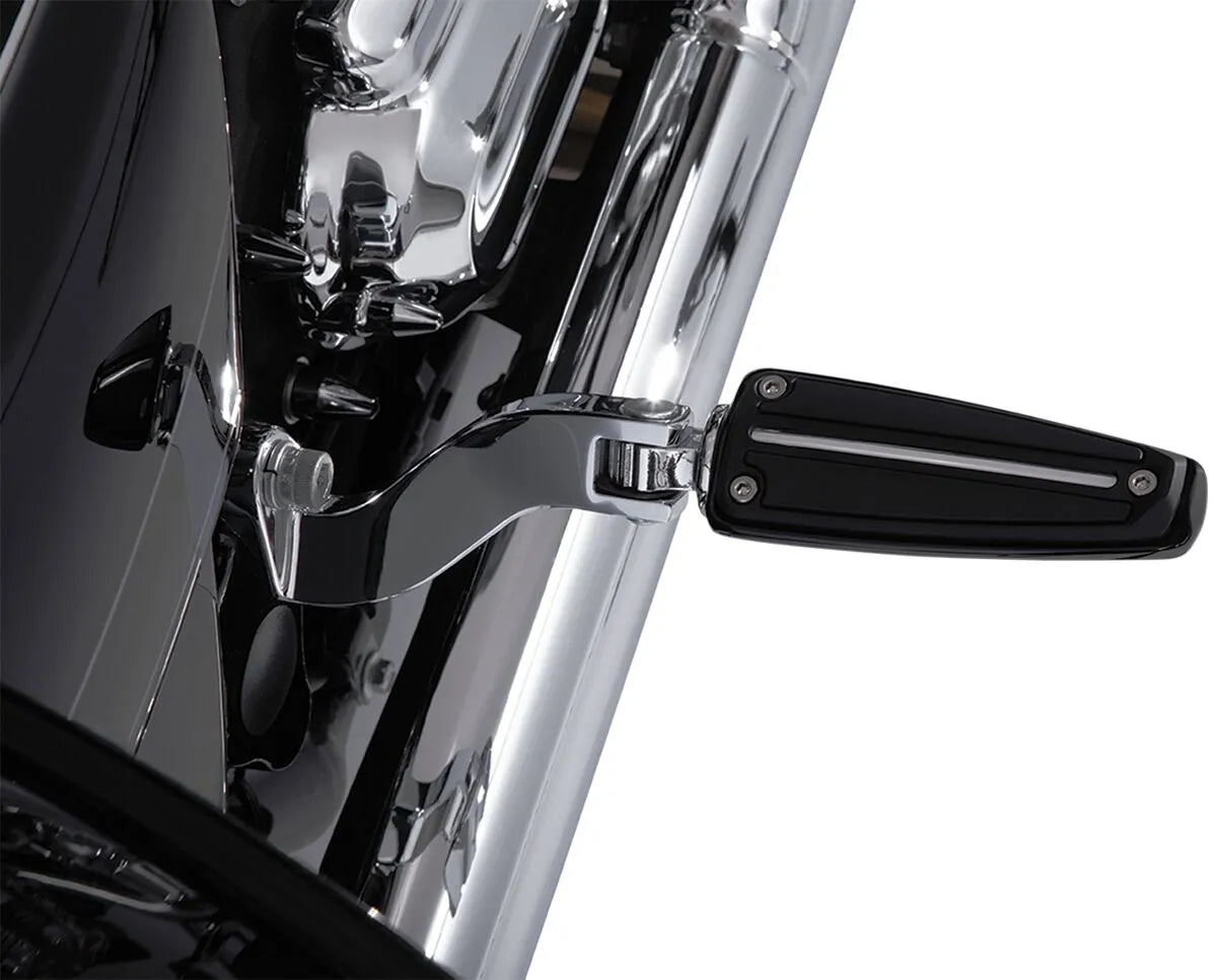 Ciro Rail Foot Pegs - Chrome & Black