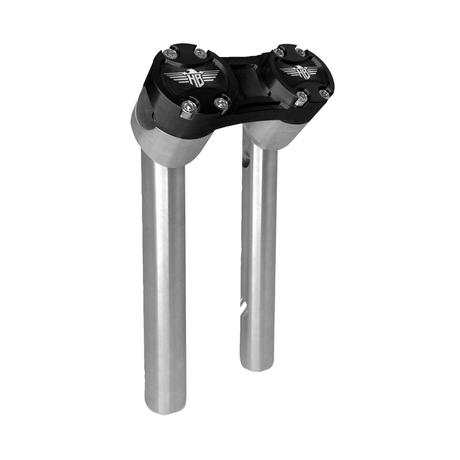 HeinzBikes Clubstyle pullback risers 8" - Silver/Black