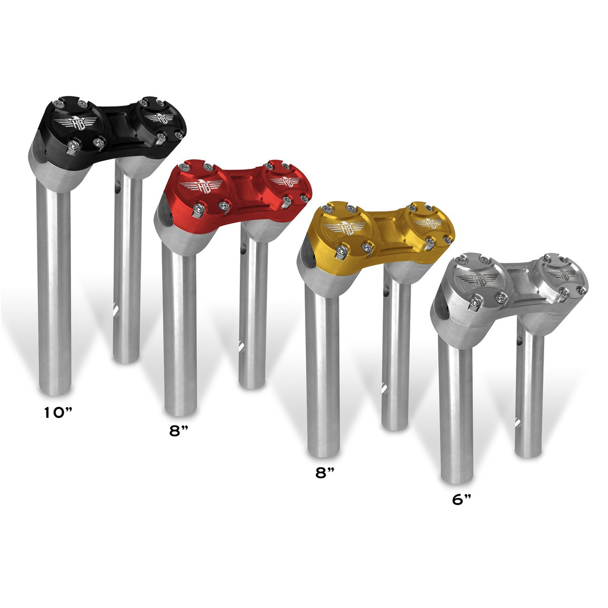 HeinzBikes Clubstyle pullback risers 10" - Silver/Gold