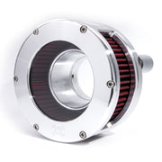 Feuling BA air cleaner - Raw - Red filter - Clear cover