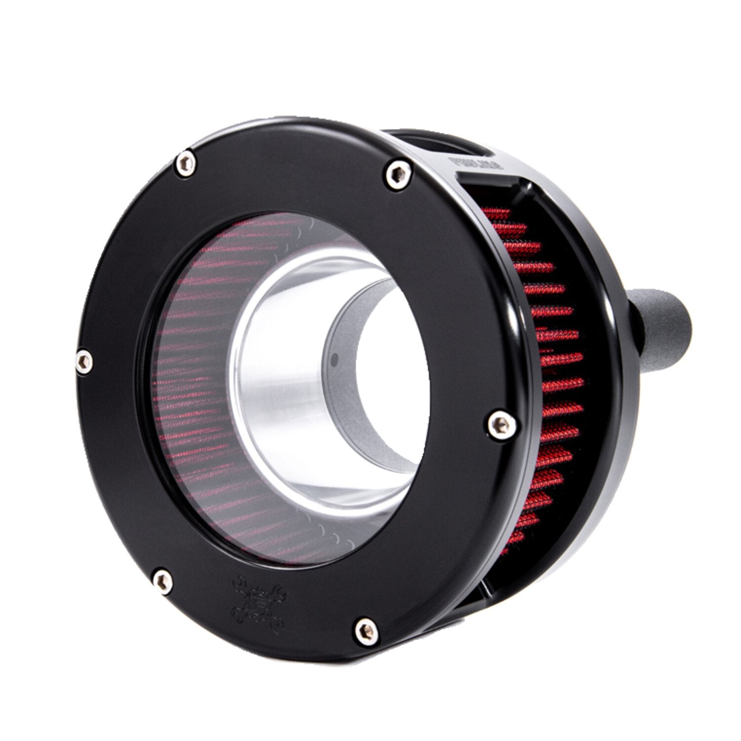 Feuling BA air cleaner - Black - Red filter - Clear cover