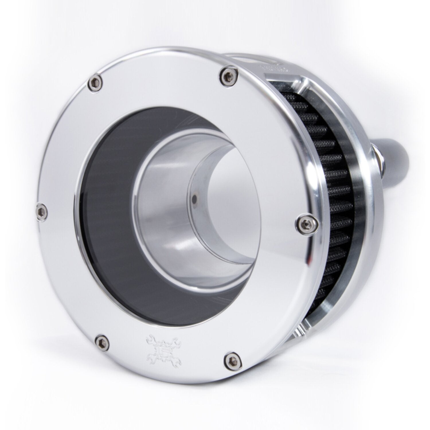 Feuling BA air cleaner - Raw - Black filter - Clear cover