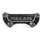 Feuling handlebar top clamp - Feuling Logo - Polished