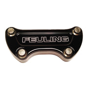 Feuling handlebar top clamp - Feuling Logo - Black CC