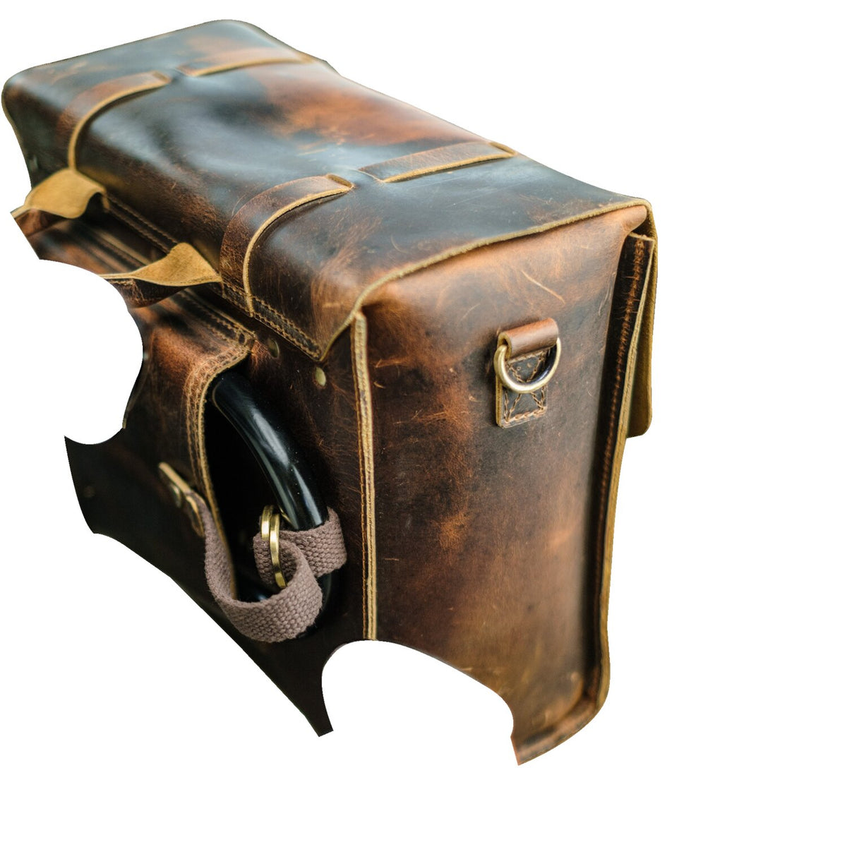 Trip Machine Legacy Saddlebag set - Cognac