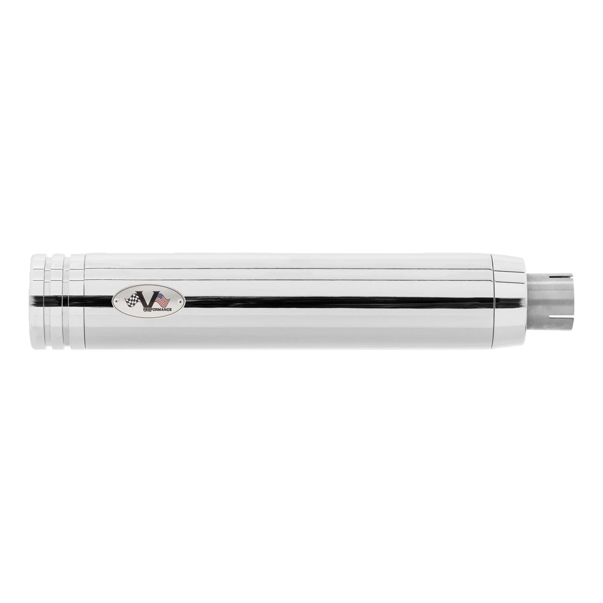 V Performance 114mm Double Ring slip-on mufflers - Chrome