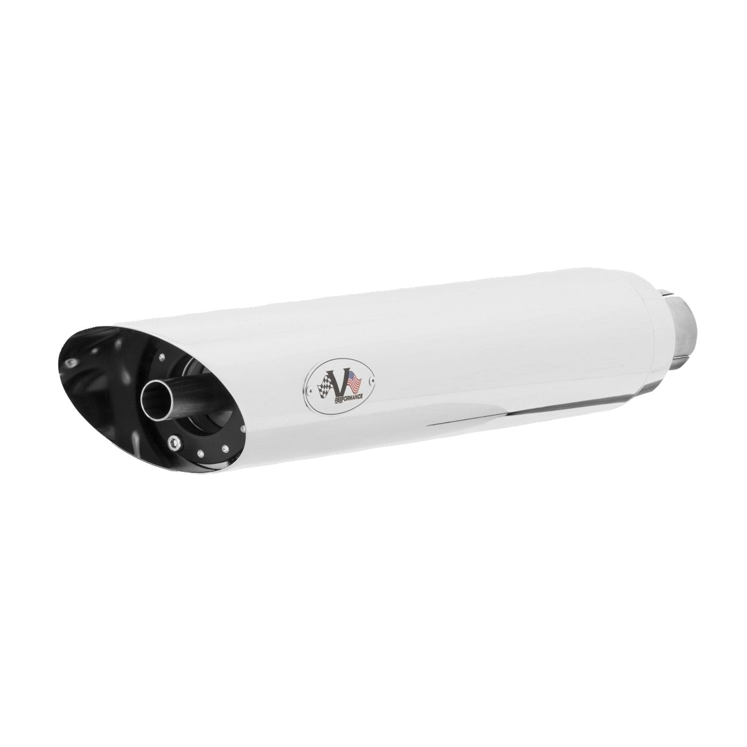 V Performance 80mm Slash Cut slip-on mufflers - Chrome
