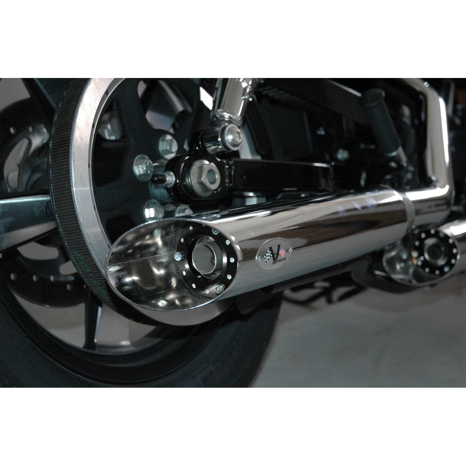 V Performance 80mm Slash Cut slip-on mufflers - Chrome