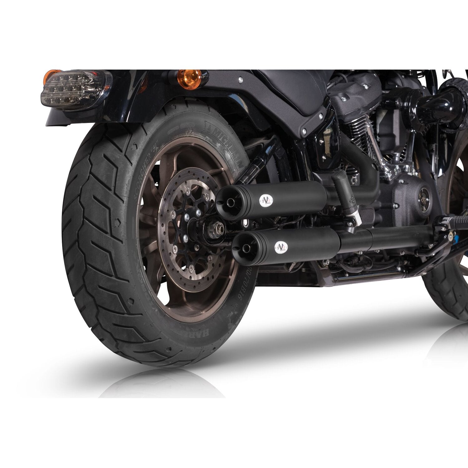 V Performance 'Double Ring' slip-on muffler set - Black