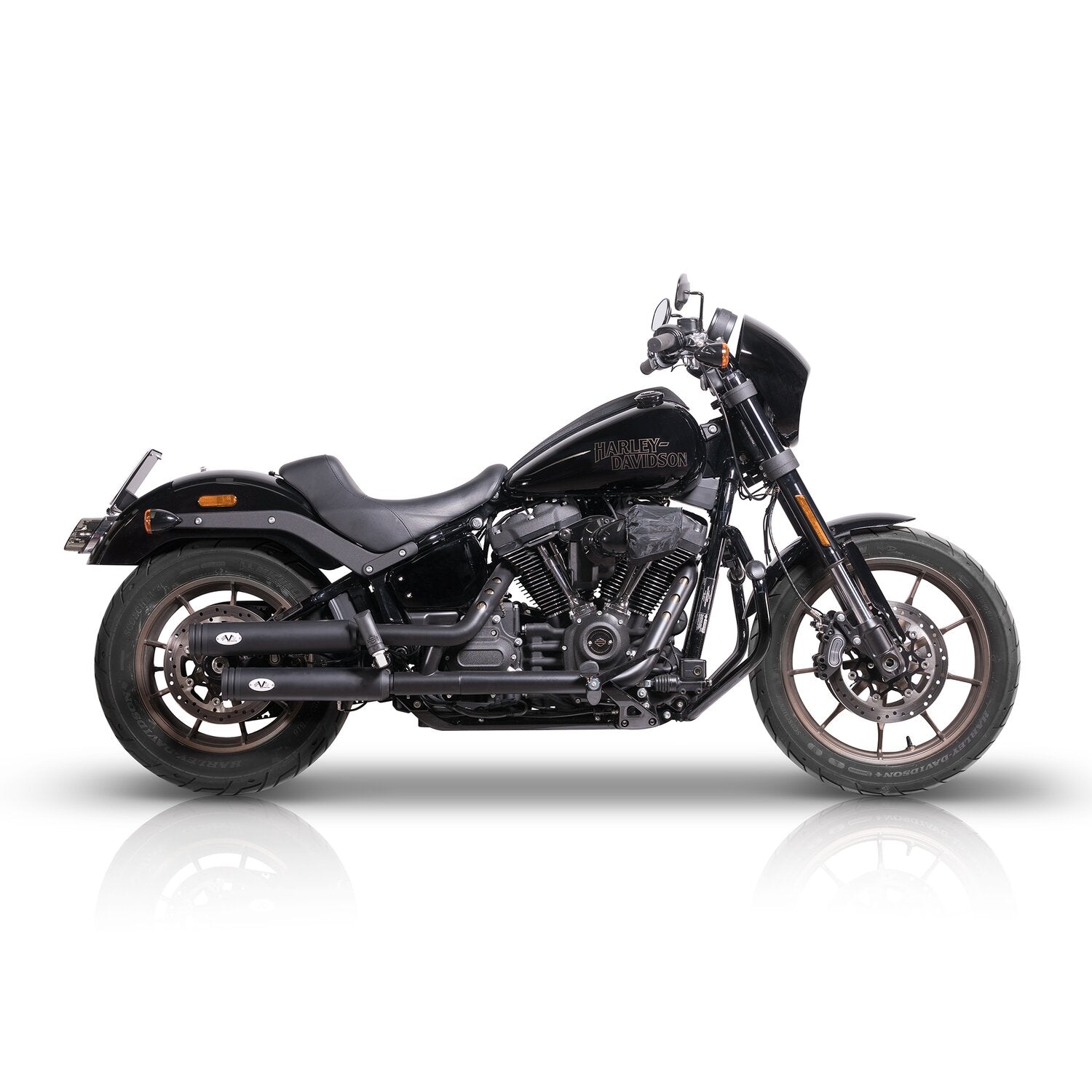 V Performance 'Double Ring' slip-on muffler set - Black