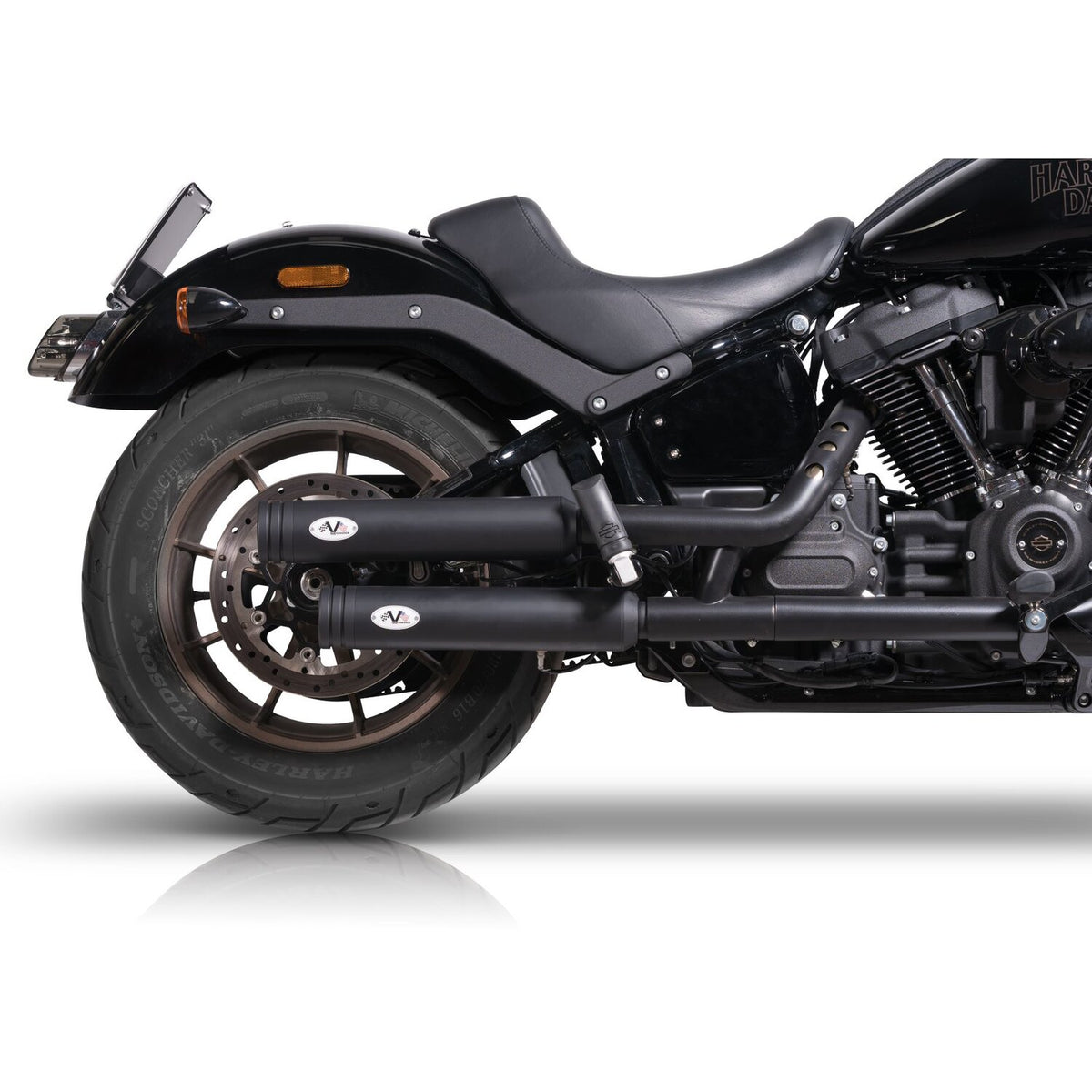 V Performance 'Double Ring' slip-on muffler set - Black