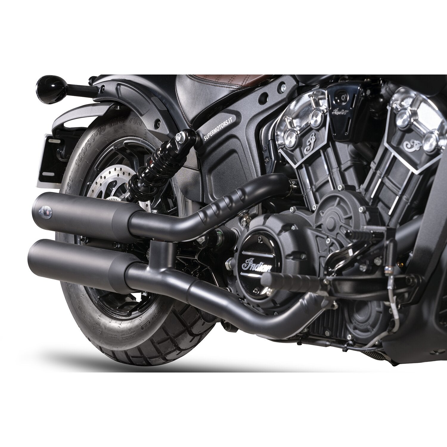 V Performance Chubby 90mm slip-on muffler set - Black