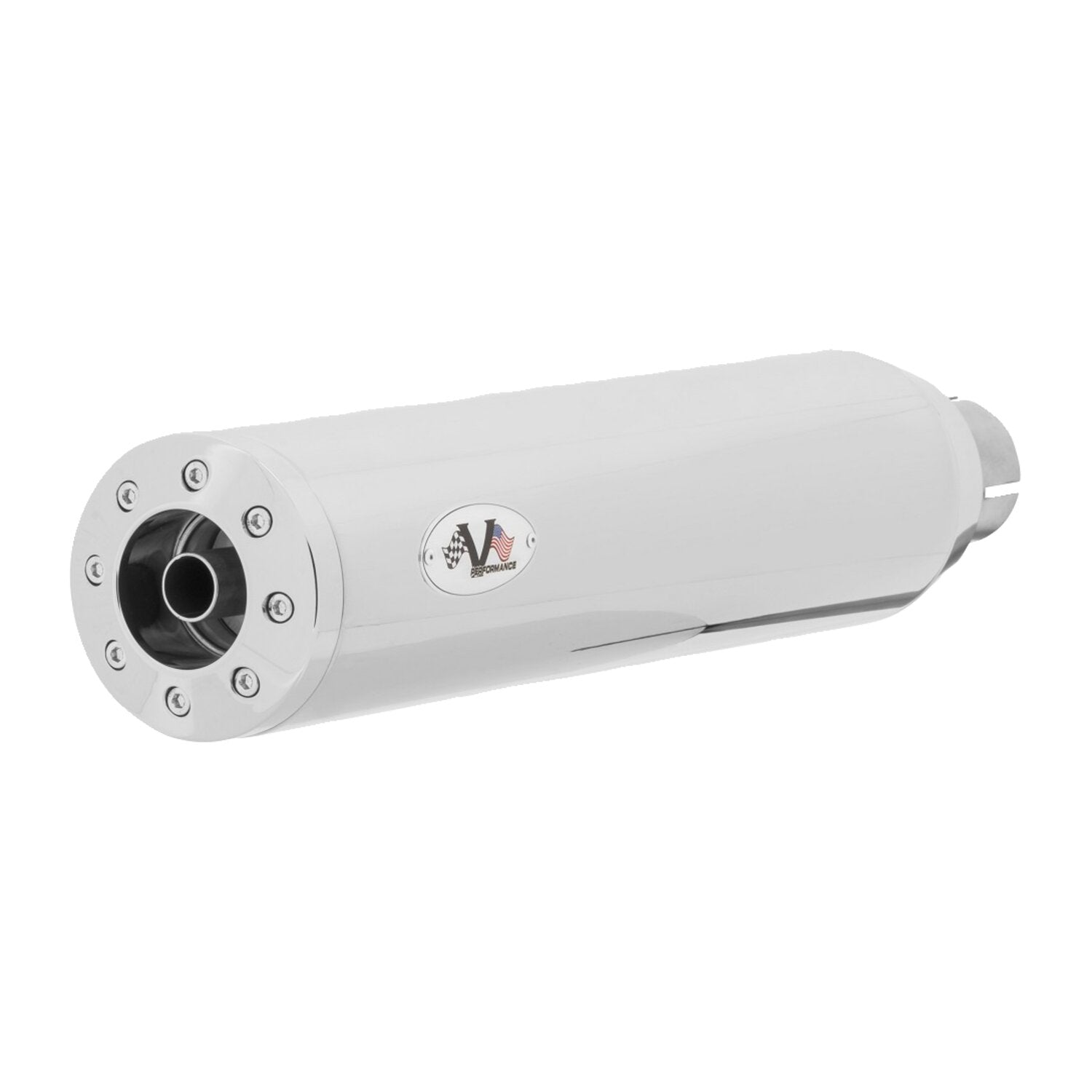 V Performance Chubby 90mm slip-on muffler set - Chrome