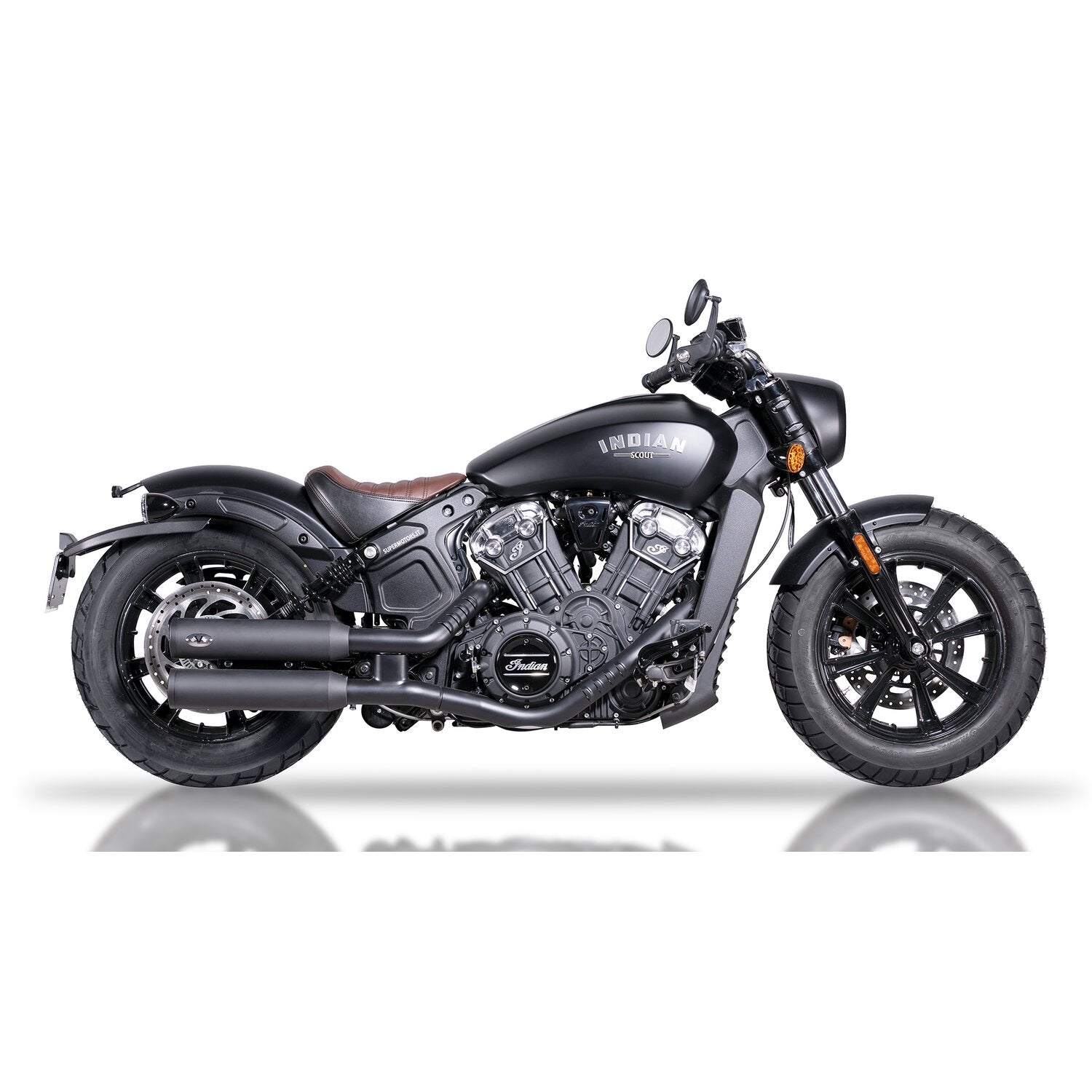 V Performance Chubby 90mm slip-on muffler set - Black
