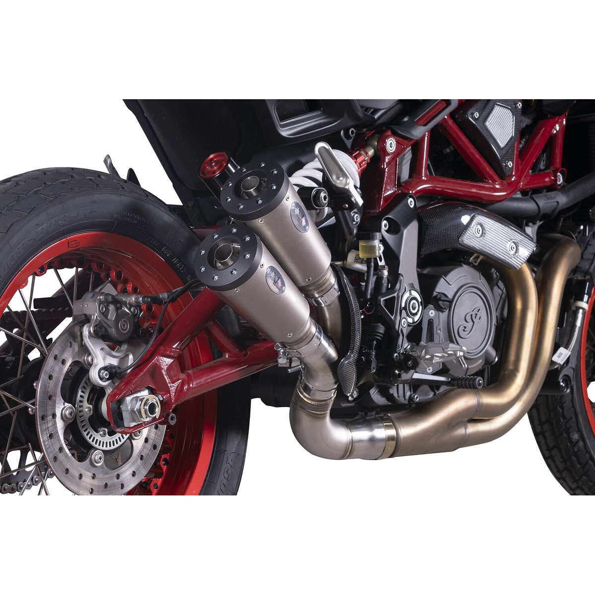 V Performance Thunder slip-on muffler set for FTR - Titanium