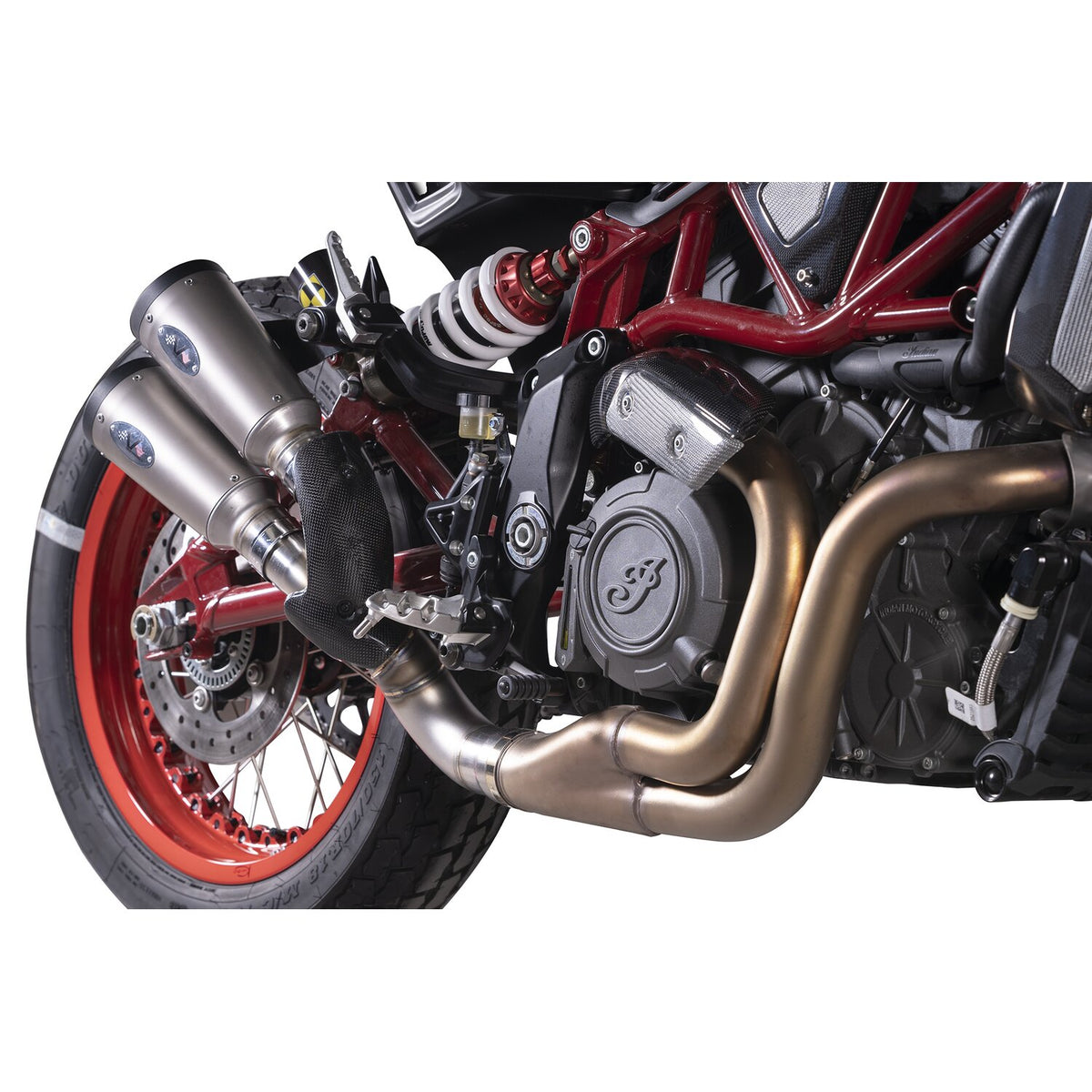 V Performance Thunder slip-on muffler set for FTR - Titanium